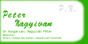 peter nagyivan business card